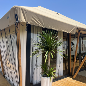 <span class=keywords><strong>JLW</strong></span> Camping extérieur personnaliser imperméable au feu coupe-vent Safari tente de luxe toile Glamping taille Standard pour - Product Image 1