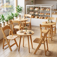Chaise de salle à manger pliante empilable en bois naturel, écologique, design moderne, légère, mobilier commercial d'intérieur