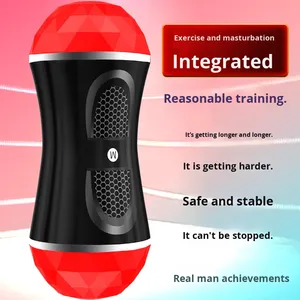Mannen Auto-Verwarming Stuwende Seksspeeltje Realistische Orale Seks Simulator 10 Vibrerende Modi Handsfree Mannelijke Vliegtuig Cup Vagina - Product Image 4