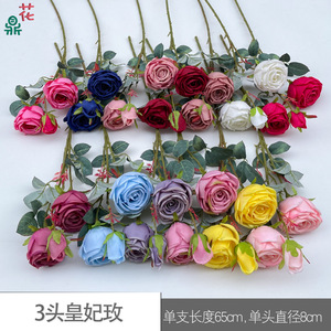 ดอกกุหลาบผ้าไหมประดิษฐ์ Royal Rose ขนาด 30 ซม.-100 ซม. สำหรับตกแต่งงานแต่งงานและบ้าน - Product Image 5