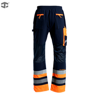 T-shirt de travail à manches courtes et pantalon de travail haute visibilité réfléchissant fluorescent grande taille JIADE pour l'été – Uniforme homme