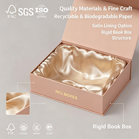 Boîte en carton rigide magnétique pliable avec logo personnalisé, emballage cadeau de luxe pour perruques et extensions de cheveux, fermeture magnétique