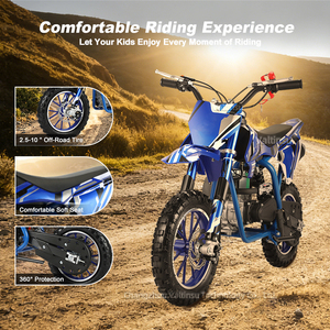 Motocicleta Todoterreno Económica de Cuatro Tiempos con Arranque Manual, Mini Motocross de Gasolina para Niños, Motor de 50cc que Ofrece un Rendimiento Potente - Product Image 4