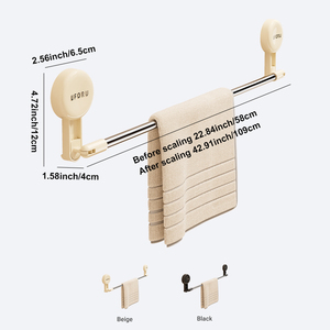 UFORU Étagère <span class=keywords><strong>de</strong></span> rangement murale à ventouse <span class=keywords><strong>extensible</strong></span> et réglable pour toilettes, <span class=keywords><strong>salle</strong></span> <span class=keywords><strong>de</strong></span> bains, organisateur, porte-serviettes - Product Image 4