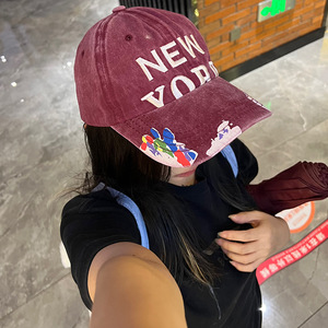Logo personalizzato 3D ricamo New York cappellini cappelli da Baseball con disegno colorato <span class=keywords><strong>cappello</strong></span> da Baseball a tesa curva - Product Image 2