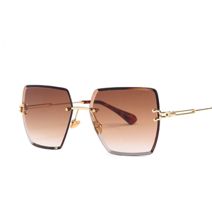 Carrées Sans Monture Lunettes De Soleil Femmes D'été Rouge Lunettes de Marque De Luxe De Mode Lunettes De Soleil Pour Hommes - Product Image 6