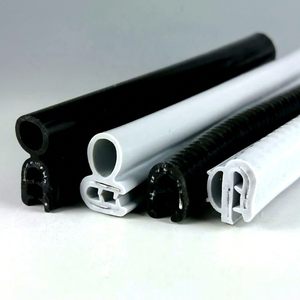 Joint d'étanchéité en caoutchouc silicone facile à installer, bande de protection de bord de porte en forme de U, noyau SPCC, résistant à la chaleur et aux produits chimiques, Japon HR-09 - Product Image 1
