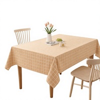Nappe en plastique imperméable à carreaux buffle kaki avec motif quadrillé blanc pour cuisine, fête, événement