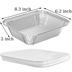 10 20 50 PCS Food Grade Disposable Small Aluminum <b>Foil</b> Food <b>Containers</b> Rectangle Aluminium <b>Foil</b> Baking Pan/Trays with Lids - Product Image 6