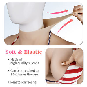 Bộ đồ liền thân giả ngực silicon có tay và quần xuyên thấu dành cho người chuyển giới, crossdressing - Product Image 3