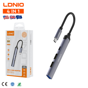 LDNIO-Divisor de concentrador de 4 puertos <span class=keywords><strong>USB</strong></span> tipo C, adaptador OTG USB3.0, estación de acoplamiento rápida <span class=keywords><strong>USB</strong></span> HUB para <span class=keywords><strong>Macbook</strong></span> Pro <span class=keywords><strong>Air</strong></span>, 4 puertos, 3,0 - Product Image 1
