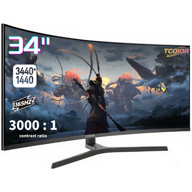 4K 34 Inch Gaming Monitor 165hz 4k Pc Computer Monitor 21:9 Pc Monitors Curved Screen Monitor Lcd Display for Pc Gaming