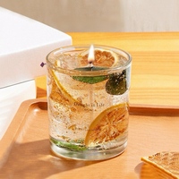 Molly Glory Home Decor Handgemachte extra lange Brenndauer Real Dried Flower Jelly Gel Duft kerzen