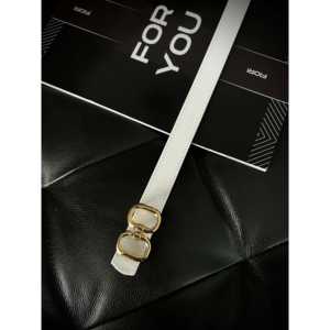 Cinturón Delgado de Doble Hebilla para Mujer Fiori, Cinturón Casual de PU con Hebilla de Aleación - Product Image 1