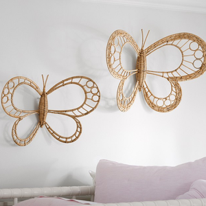 Handmade Bohemian Rattan Butterfly <b>Wall</b> Art Vertical Pattern Wicker Room Decoration Living Room <b>Wall</b> <b>Hanging</b> Decor Rope Format - Product Image 6
