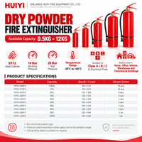 Extincteur à poudre sèche ABC 9 kg portable avec manomètre, équipement de lutte contre l'incendie pour la maison et l'industrie