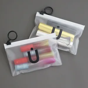 شعار مخصص الطباعة PVC البريدي قفل متجمد حقائب بلاستيكية مع المنزلق سستة