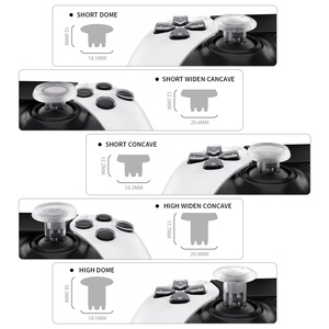 Clear 4 Heights 3 Surfaces Grips ThumbsGear Interchangeable Thumbsticks Analog Thumb Sticks Caps for PS5 <b>Edge</b> Controller - Product Image 4