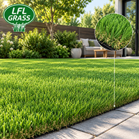 Gazon artificiel paysager personnalisé 35mm 40mm 45mm 50mm, résistant aux UV, pour jardin, terrain de jeux, pelouse, tapis, rouleau de gazon extérieur durable