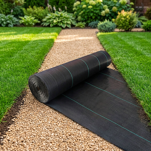 Toile géotextile tissée en PP anti-mauvaises herbes <span class=keywords><strong>pour</strong></span> allées en <span class=keywords><strong>gravier</strong></span>, conception industrielle, 80-150g, <span class=keywords><strong>pour</strong></span> aménagements industriels - Product Image 4