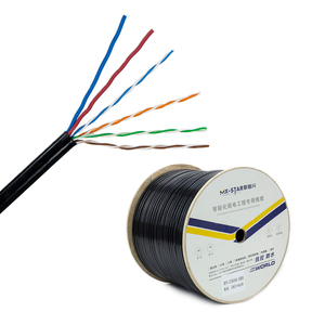 2025 mới MX-STAR Chất lượng cao ngoài trời không thấm nước UTP CAT5E + rvv LAN Cáp ngoài trời CAT5E Cáp mạng với cáp điện - Product Image 1