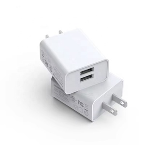 Adaptador <span class=keywords><strong>de</strong></span> Corriente <span class=keywords><strong>de</strong></span> Pared <span class=keywords><strong>de</strong></span> Viaje con Doble Puerto USB 2, Aprobado por UL/FCC, Enchufe <span class=keywords><strong>de</strong></span> CA Estadounidense, 5V 2A 10W, para <span class=keywords><strong>iPhone</strong></span>/Samsung - Product Image 1