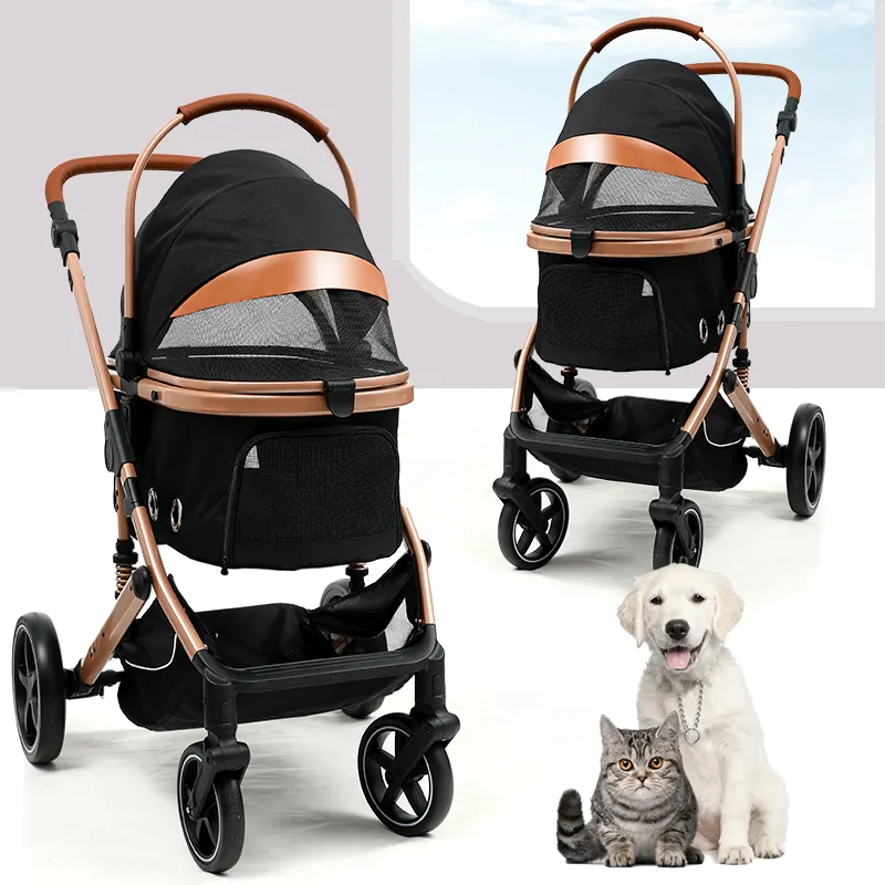 Chariot pour animaux de compagnie Chariot extérieur pour chien de petite et moyenne taille Chariot à provisions portable pliant Sac pour chien de voiture pour chat