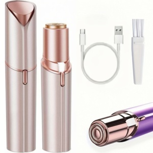 Mini Depiladora Femenina con Diseño de Lápiz Labial, Recortadora de Vello Corporal, Depiladora Eléctrica Segura para el Rostro, Depilación sin Dolor - Product Image 6