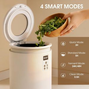 Electric Household Food Waste Composter 4.5L Large Capacity Automatic Die-Cast Aluminum + Ceramic <b>Kitchen</b> Disposer 16.1" Height - Product Image 3