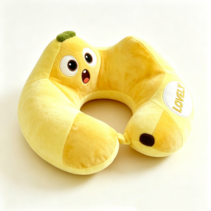 Almohada de felpa naranja personalizada, almohada cervical con forma de cítrico, almohada de viaje con forma de U, cojín naranja adorable, artículos de viaje de felpa encantadores - Product Image 1