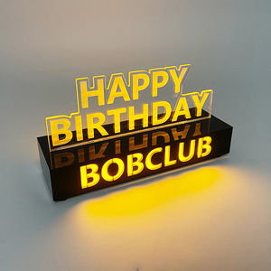 Type <b>Light</b> LED Illuminated <b>Sign</b> Rectangular Seven Colors VIP Reservation Nightclub Bar Atmosphere Props Easy Installation - Product Image 3
