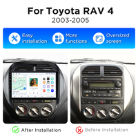 Radio Mobil Junsun 9" Android Bluetooth Carplay untuk Toyota RAV4 2003-2005 Sistem Cerdas Mobil GPS Navigasi Pemutar Multimedia