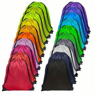 Sac à cordon imperméable en nylon imprimé polychrome vierge de ficelle de sublimation avec la sublimation faite sur commande - Product Image 1