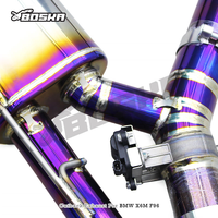 Tuyau d'échappement Catback Boska en titane léger avec système Valvetronic pour BMW X5M F95 X6M F96 S63 4.4TT 2020-2024, fixation par boulons, embouts quadruples