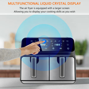 Prix de gros Haute Qualité Ménage Double Double Fours Intelligents Familiales Électriques Friteuse à Air avec Écran Tactile - Product Image 6