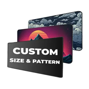 Atacado Sublimação Personalizado Logotipo Xl Xxl Grande Teclado De Computador Anime Deskpads Deskmats Borracha Mouse Game Mats