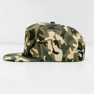 Gorras de Béisbol Ajustables de 5 Paneles con Visera Plana, Bordado Personalizado de Logotipo, Camuflaje, Cierre a Presión, 256, de Algodón con Cuerda - Product Image 4