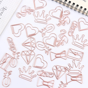 Colgador de diamantes de corona de oro rosa, Clip de papel de flamenco, marcapáginas, herramientas de planificación, Clip de notas, carpeta de <span class=keywords><strong>Metal</strong></span>, Clip de papel - Product Image 5