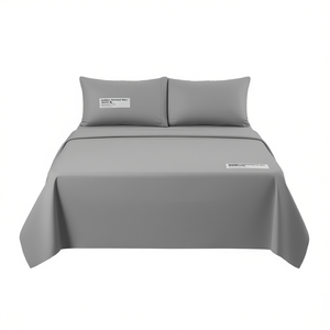 Lenzuola Viasoft King Size Grigie, Set di Lenzuola in Cotone 2000 Fili, Ipoallergeniche e Traspiranti per Uso Domestico - Product Image 1