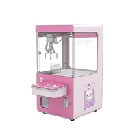 ZDYS Meilleure vente Mini machine à griffes pour peluches avec lecteur de cartes et accepteur de billets, version anglaise, 110/220V, 1 joueur, transparente, taille personnalisable pour