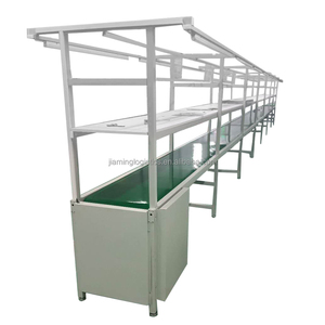 Sabuk konveyor garis perakitan anti-statis dengan dudukan lampu untuk perakitan dan produksi di bengkel dan pabrik kecil - Product Image 3