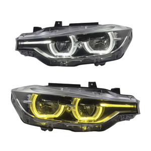 Faros Delanteros LED DRL de Doble Color Blanco/Amarillo, Estilo LCI Serie 3 F30, Actualización de Halógeno/Xenón, para BMW - Product Image 3