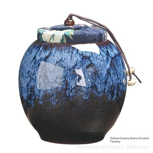 Bocaux en céramique pour thé, pots de conservation hermétiques, pots d'emballage pour thé, pots en céramique effet four, petits et moyens, vente en gros usine - Product Image 5