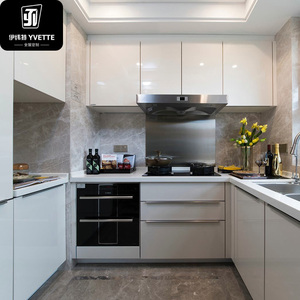 Mobili da <span class=keywords><strong>Cucina</strong></span> Moderni Modulari Direttamente dalla Fabbrica, Armadietti <span class=keywords><strong>a</strong></span> Parete in Melammina MDF, Montaggio Completo per Installazione di Tutta la <span class=keywords><strong>Cucina</strong></span> - Product Image 2