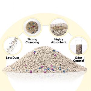 Free Samples <b>White</b> Label Clay Cat <b>Sand</b> Round Ball Shape Highly Absorbent Low Tracking Dust Free Bentonite Cat Litter - Product Image 2