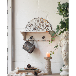 Estantes de Pared de Alta Calidad, Estante de Esquina de Madera Envejecida Estilo Vintage, Adornos de Pared para Sala de Estar, Estantes <span class=keywords><strong>Flotantes</strong></span> Estilo Boho - Product Image 2