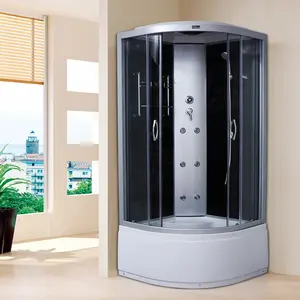 Salle de douche à vapeur de massage cabine de douche à vapeur salle de douche à vapeur noire avec baignoire