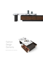 Table basse moderne de luxe minimaliste en marbre avec design extensible multifonctionnel et écologique pour salon