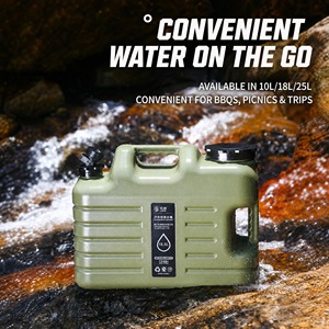 Conteneur d'eau portable en HDPE de qualité alimentaire 20L avec robinet amovible, bidon d'eau potable pour le camping et les activités de plein air - Product Image 2
