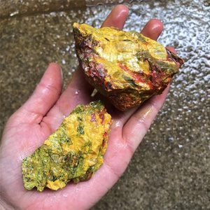 Wholesale Natural Orange Realgar Rough Stone Raw <b>Crystal</b> Mineral Specimen Home Decoration Ornament - Product Image 4